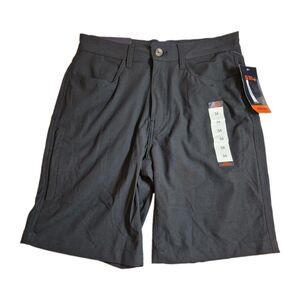 Regal Exchange Men's Hybrid Shorts Size 34 Black Tech Pocket 9.5" Inseam
